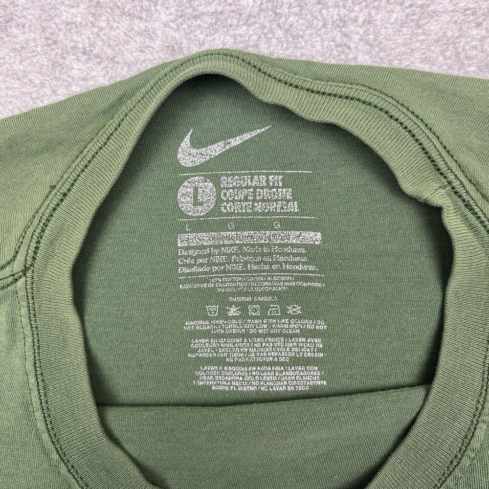 Nike y2k graphic t-shirt green yellow center logo size large - Picture 3 of 9